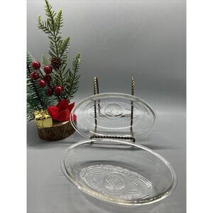 Pair McKee Glass "Good Deal For A Tasty Meal" Restaurant PotPie Side Dish Diner